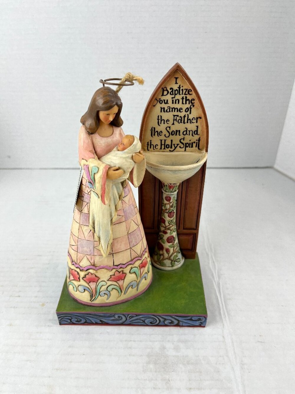 Jim Shore Baptism Figurine, Damaged, Missing wings